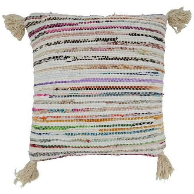 Saro Pavimento Collection Tassels Pillow Cover