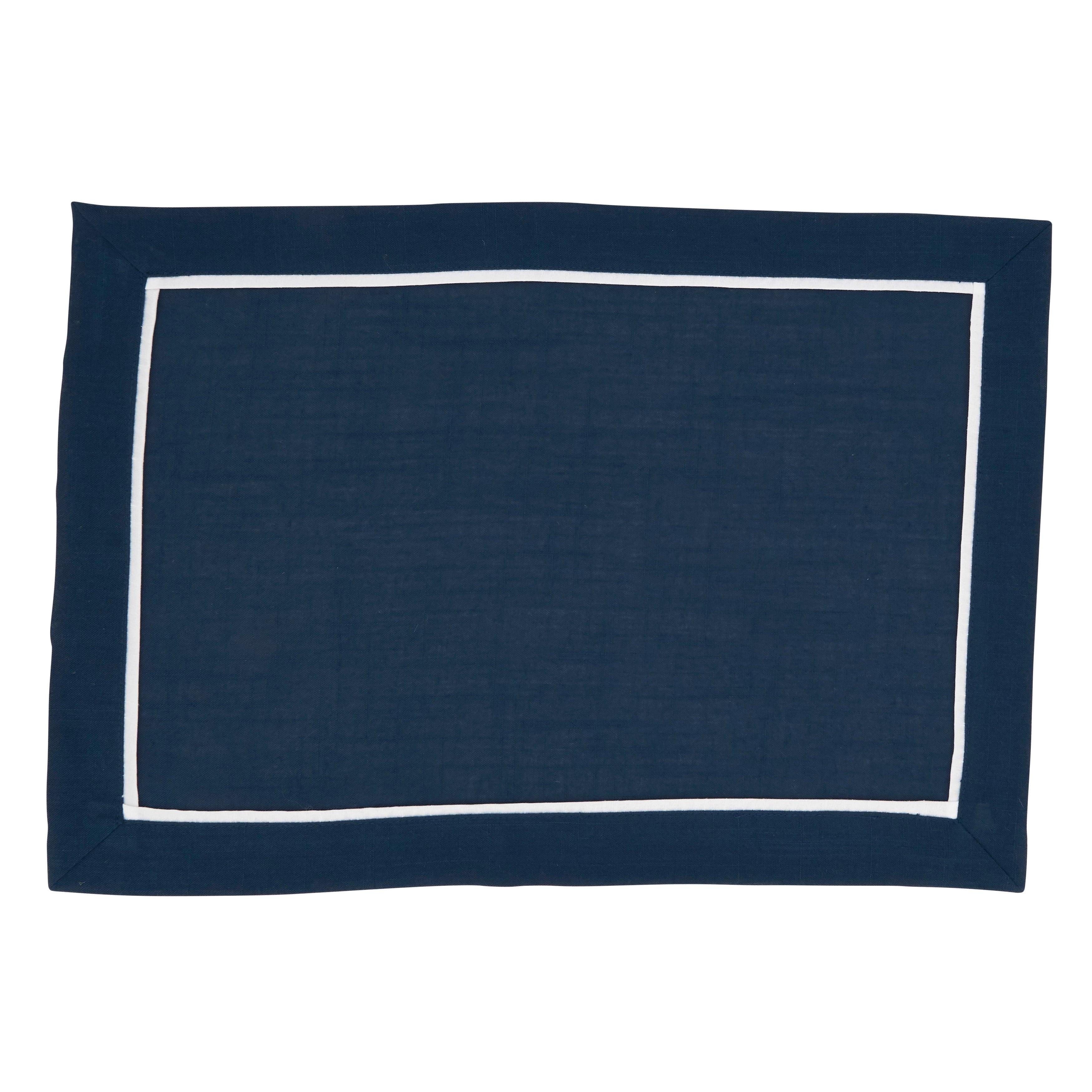 Saro Clancy Collection Polyester No Pattern Rectangle Placemat (Set of 4)