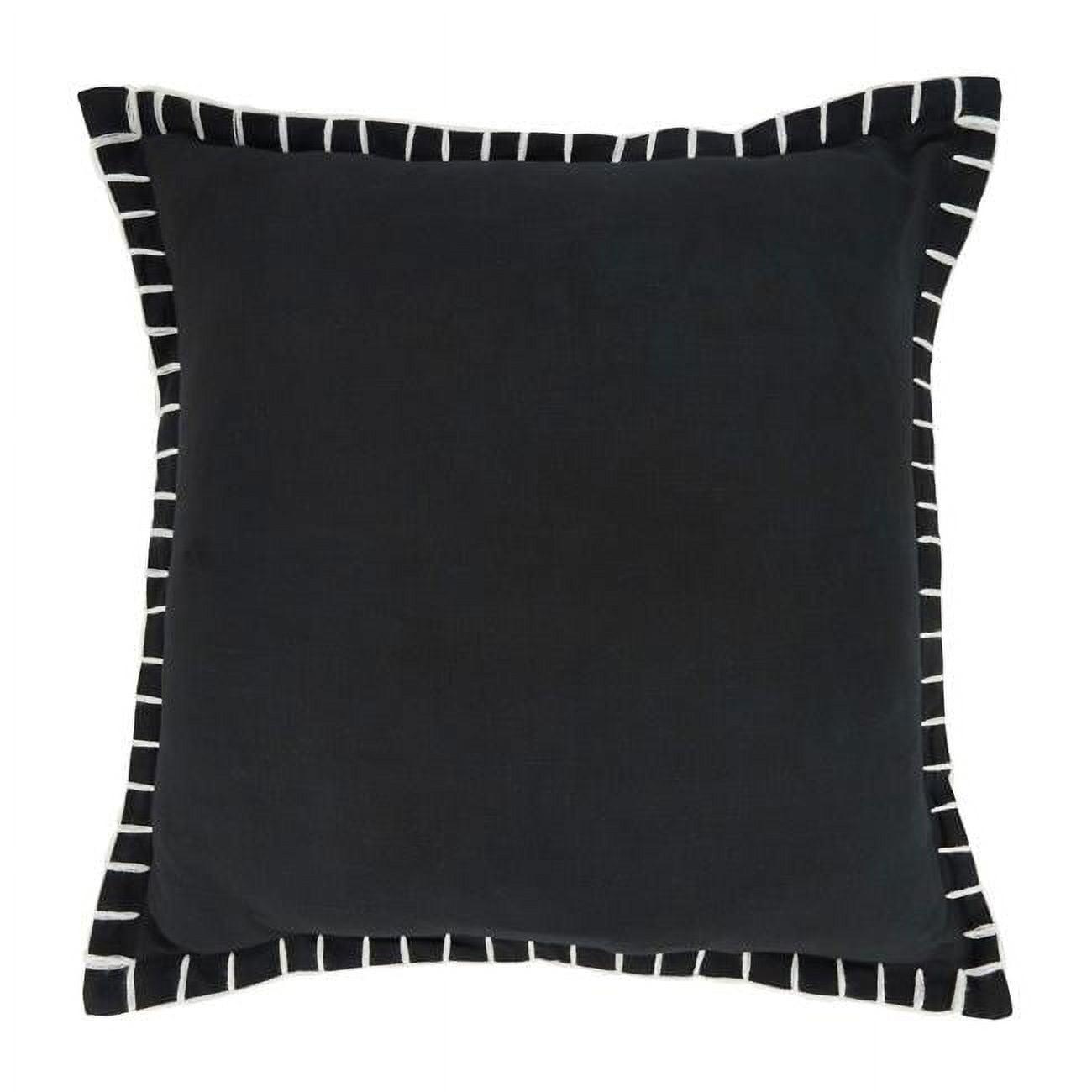 20"x20" Oversize Minimalist Chic Chunky Whip Stitch Square Throw Pillow Cover - Saro Lifestyle