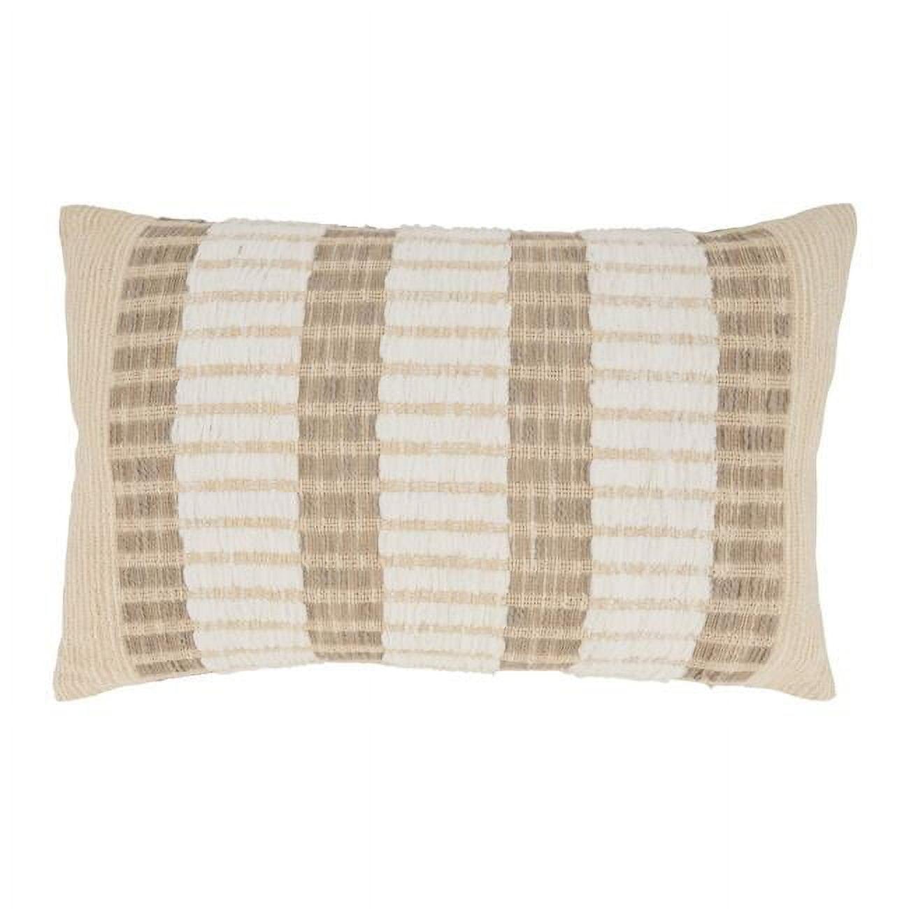 Oversize Refined Simplicity Striped Throw Pillow Natural - Saro Lifestyle