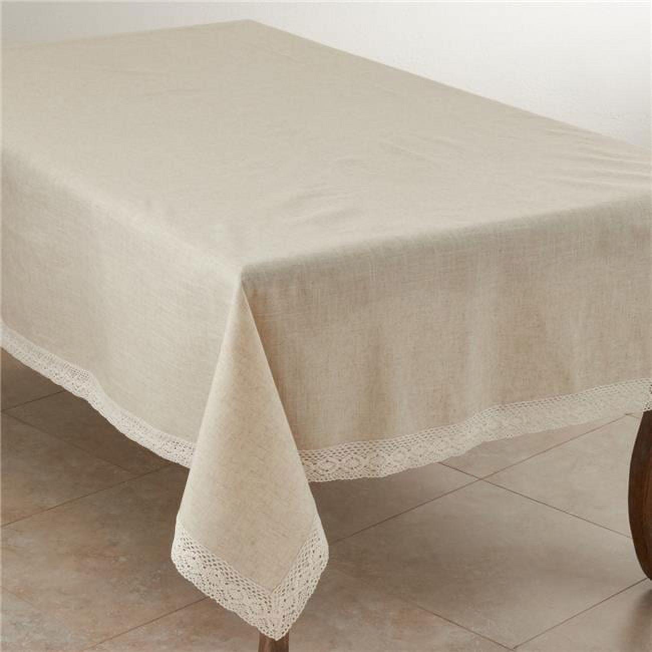 Saro Lifestyle Lace Border Design Tablecloth