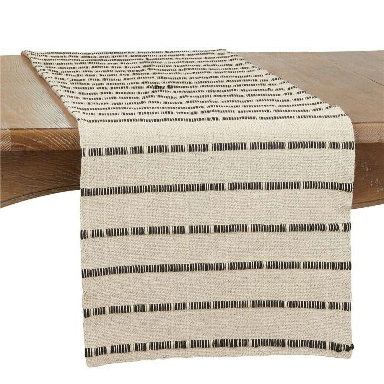 Natural Cotton Corded Design Table Runner