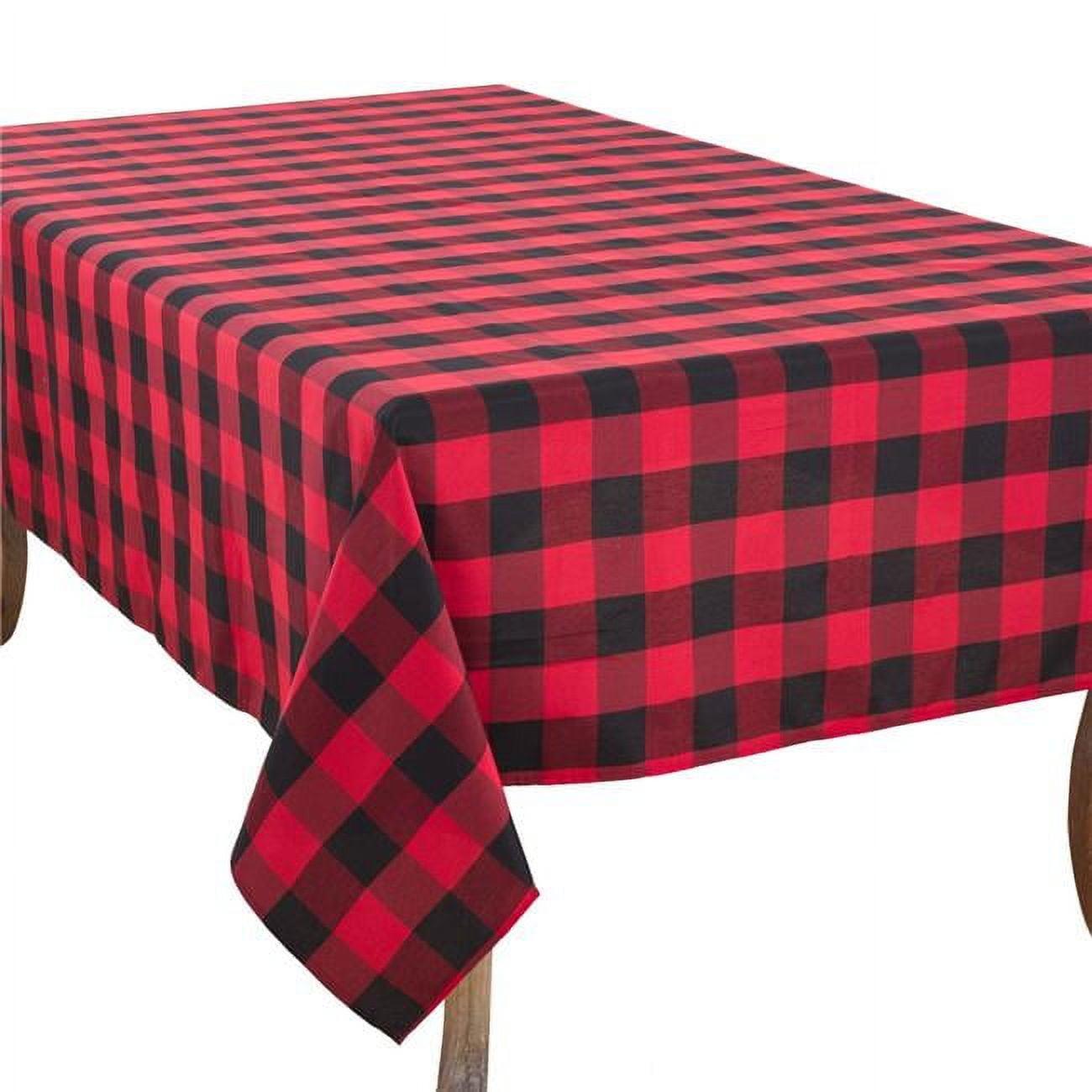 Saro Lifestyle Cotton Blend Buffalo Plaid Tablecloth