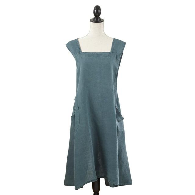 Saro Lifestyle Criss Cross Cuisine Apron, 28"x35", Blue