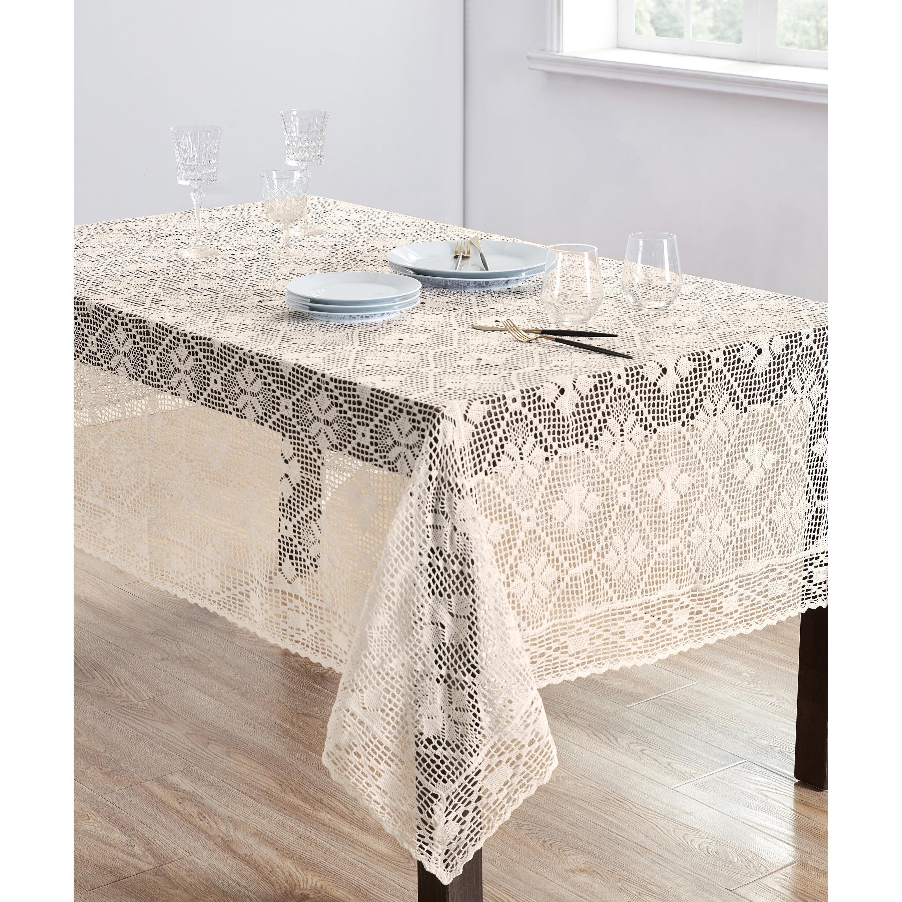 Saro Cressida Ikat Cotton Blend Tablecloth