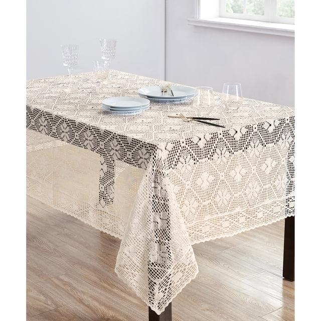 Saro Cressida Ikat Cotton Blend Tablecloth