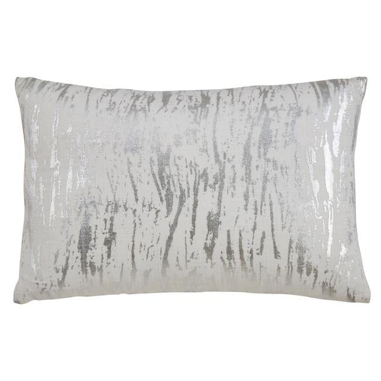 Saro Lifestyle Distressed Foil Print  Decorative Pillow Cover