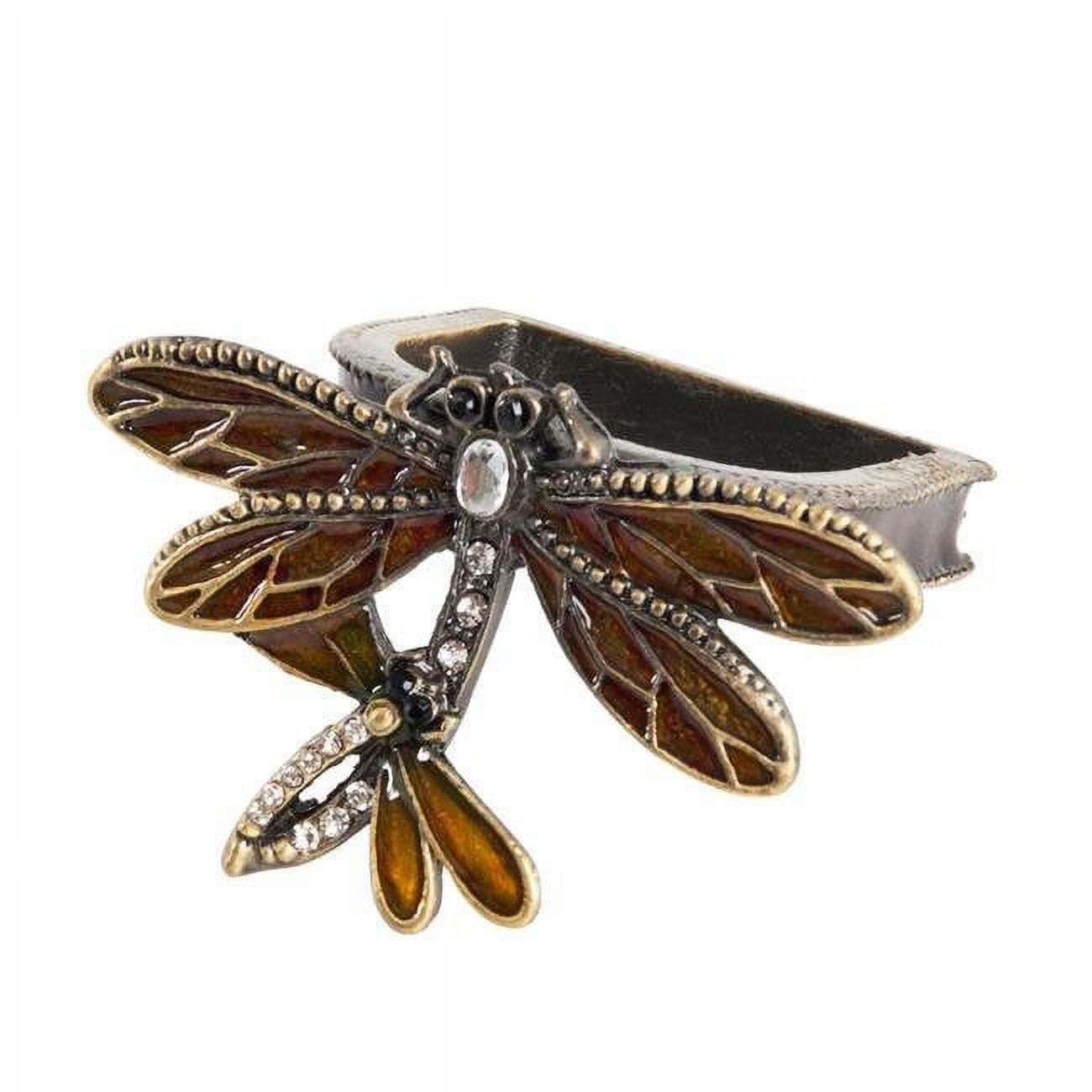 Bronze Dragonfly Napkin Rings Set of Four