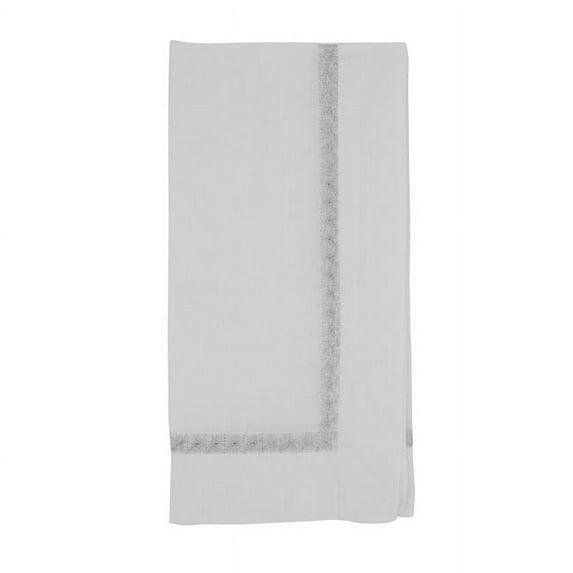 Saro Mayer Collection Polyester Embroidered Square Napkin (Set of 4)