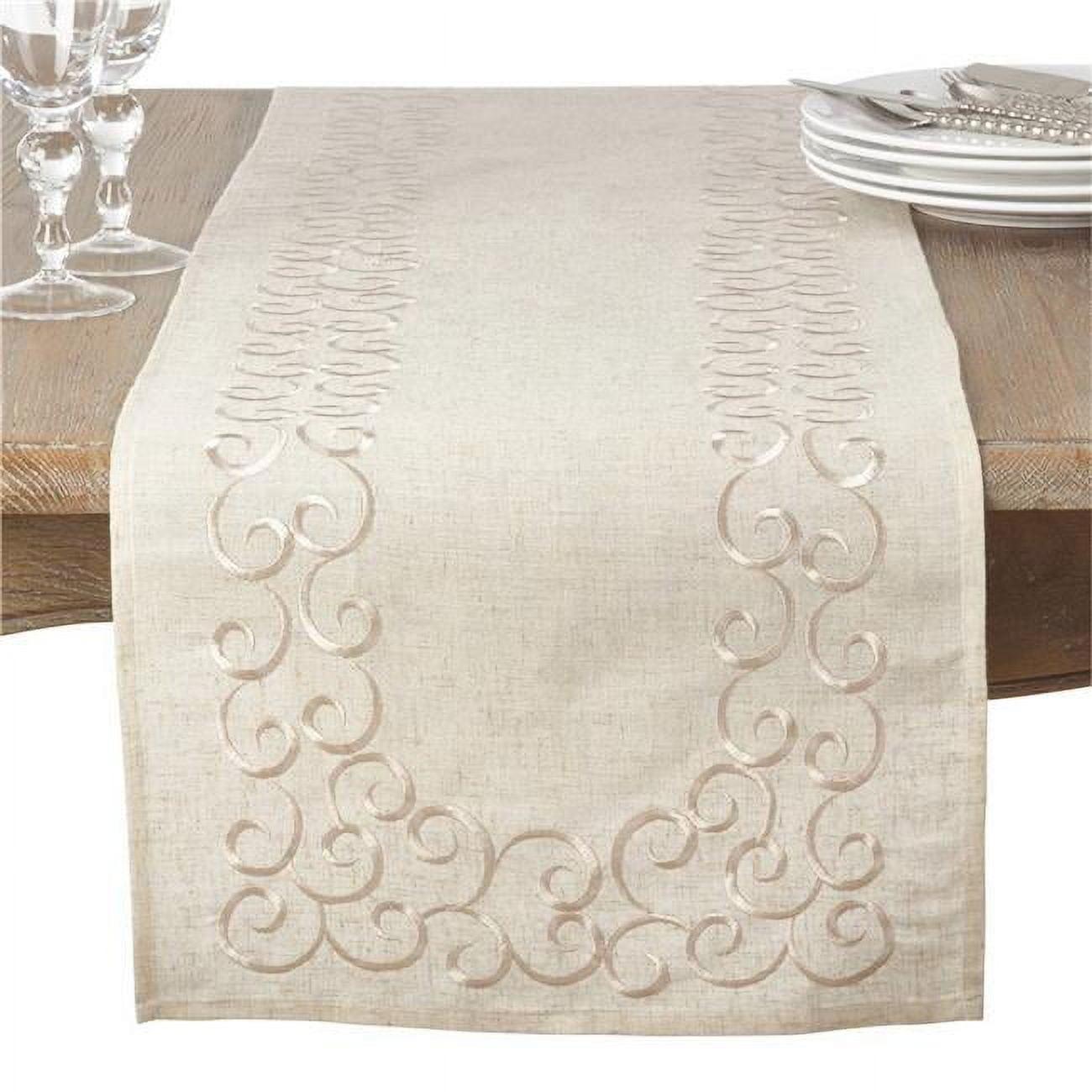 Saro Lifestyle Runner With Embroidered Border Design