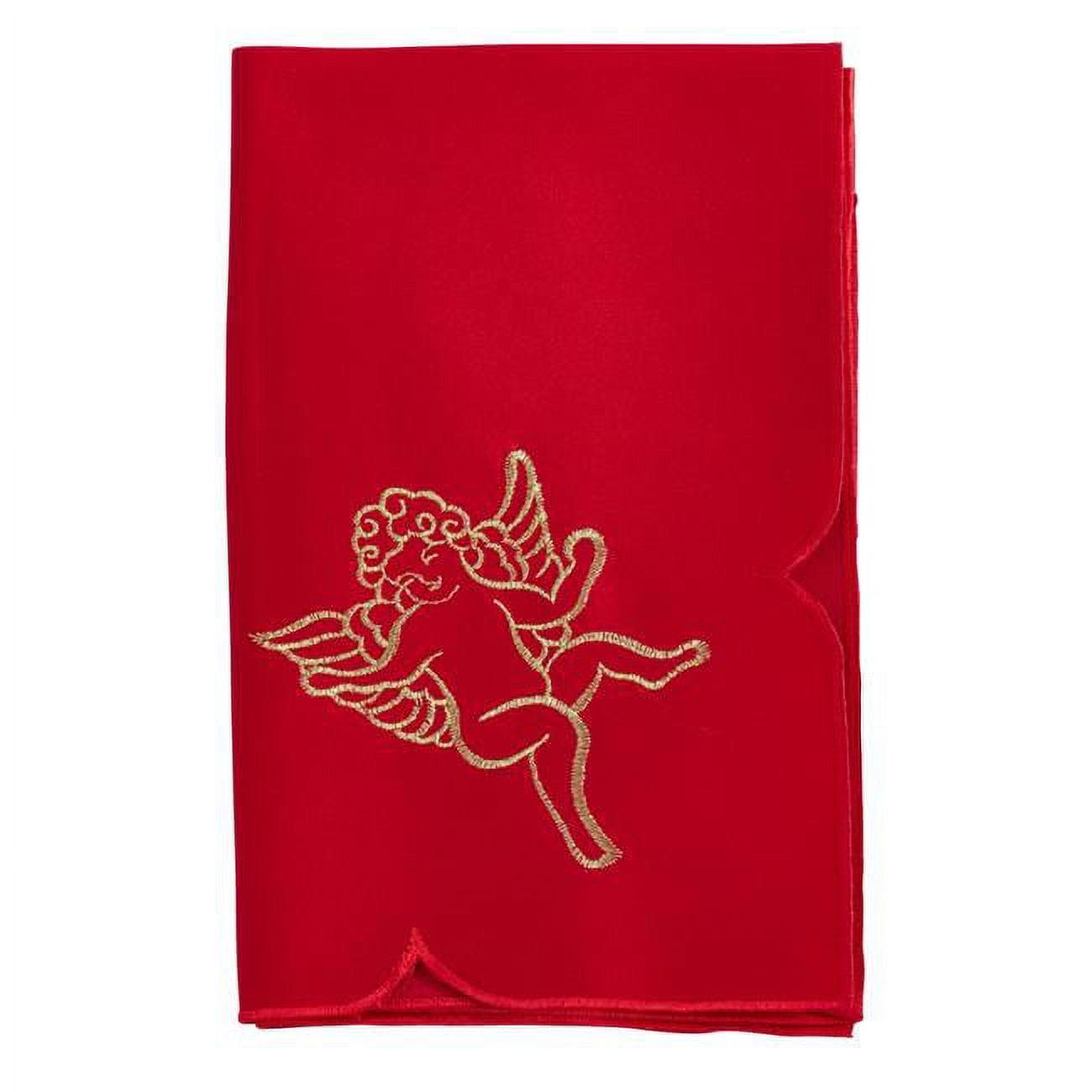 Saro Lifestyle Napkin With Embroidered Cupid Design (Set of 4)