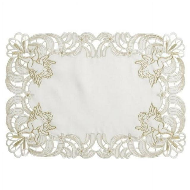 Saro Lifestyle Embroidered Cupid Design Placemat (Set of 4)