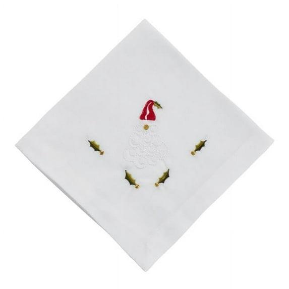 Saro Worsham Collection Polyester Embroidered Square Napkin (Set of 4)