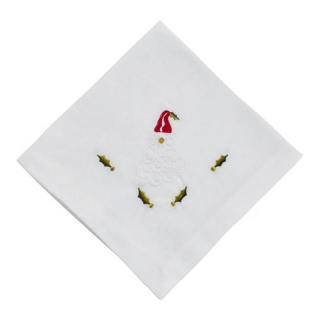 Saro Worsham Collection Polyester Embroidered Square Napkin (Set of 4)