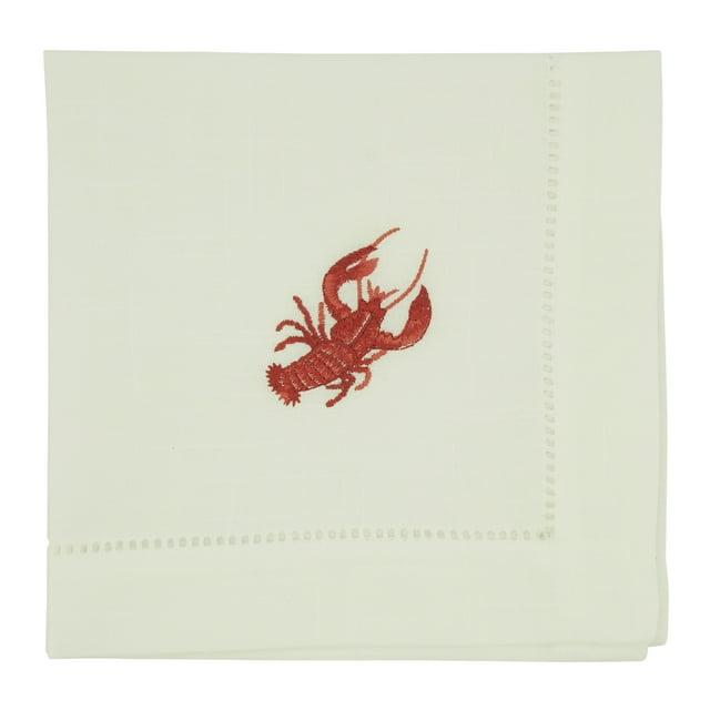 Saro Rab Polyester Animals/Nature Square Napkin (Set of 4)