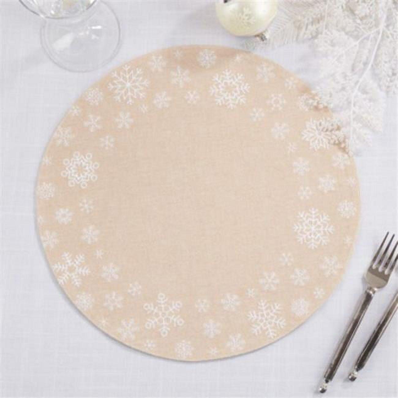 100% Cotton No Pattern Round Placemat