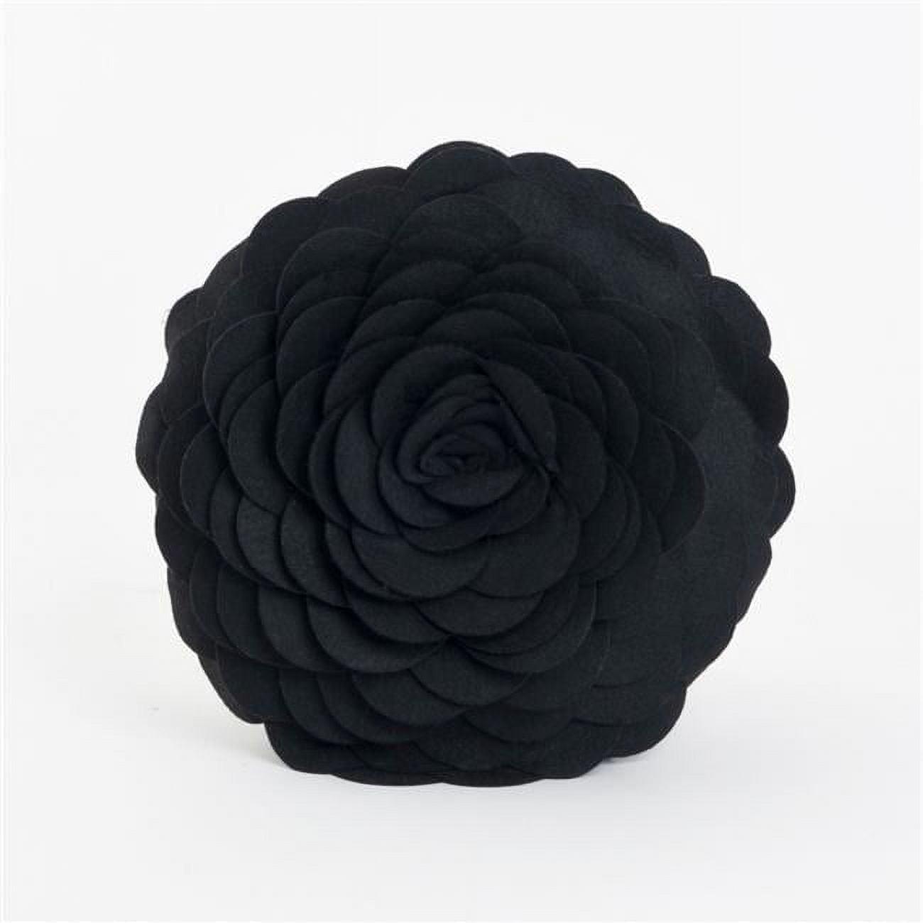 Saro Felt Collection Appliqued Felt Throw Pillow