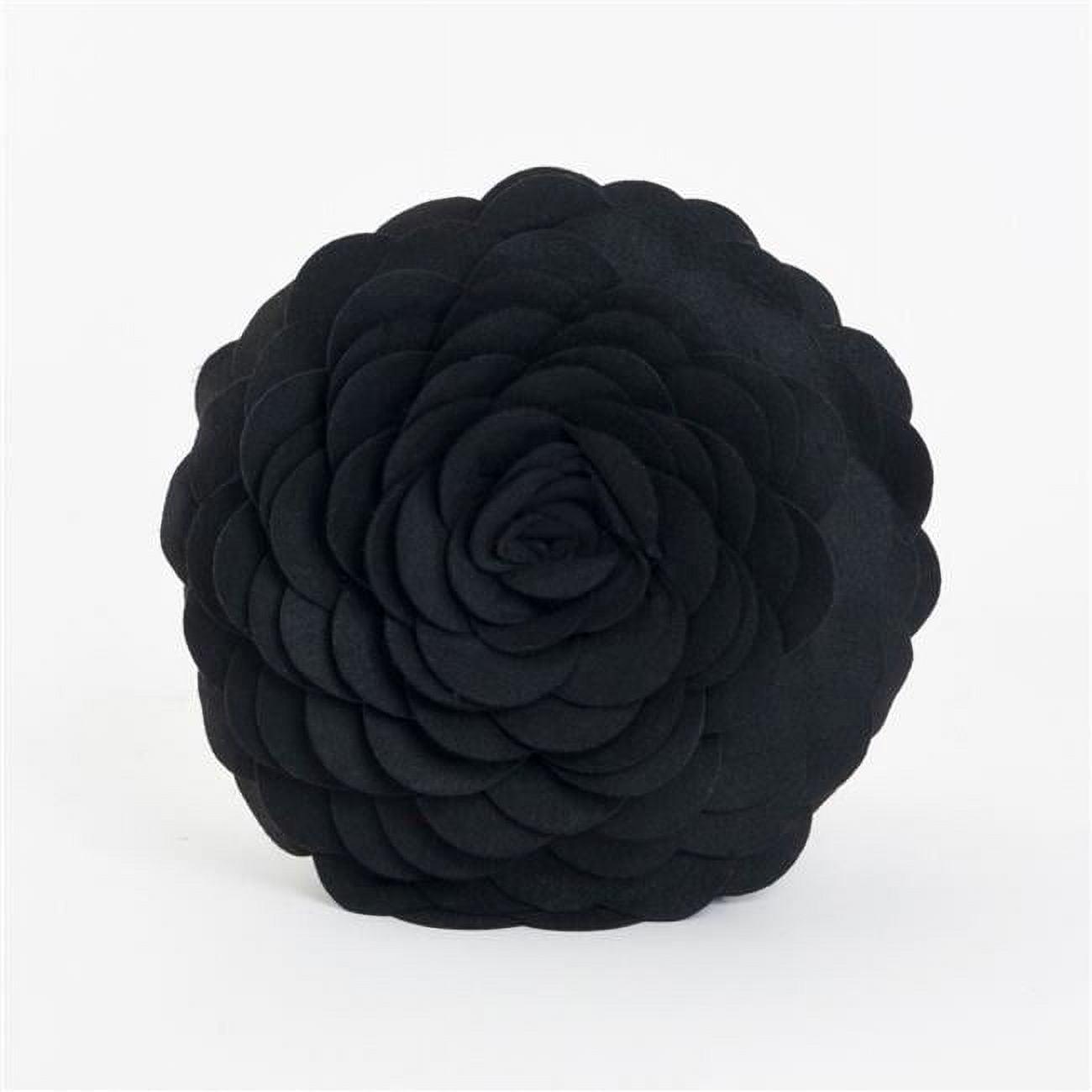 Saro Felt Collection Appliqued Felt Throw Pillow