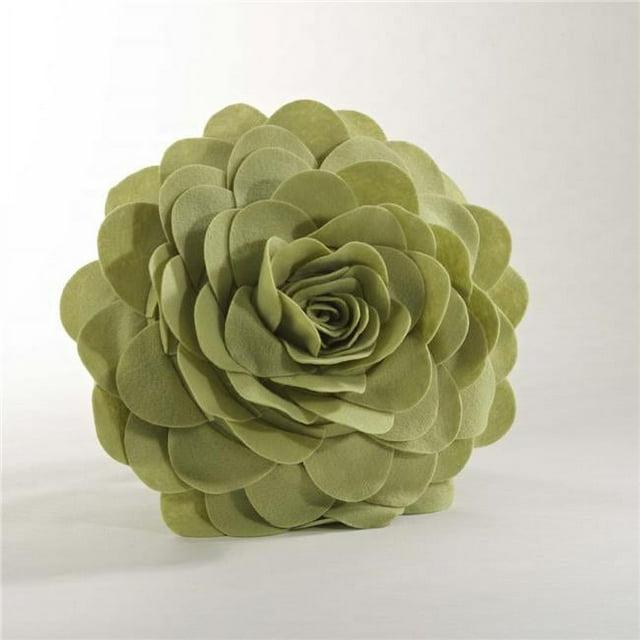 Flower Appliqued Felt Throw Pillow