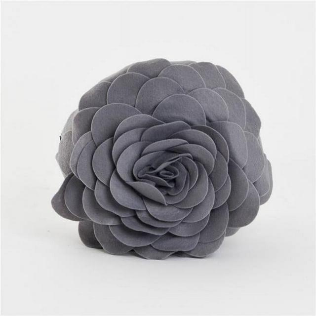 Saro Felt Collection Appliqued Felt Throw Pillow