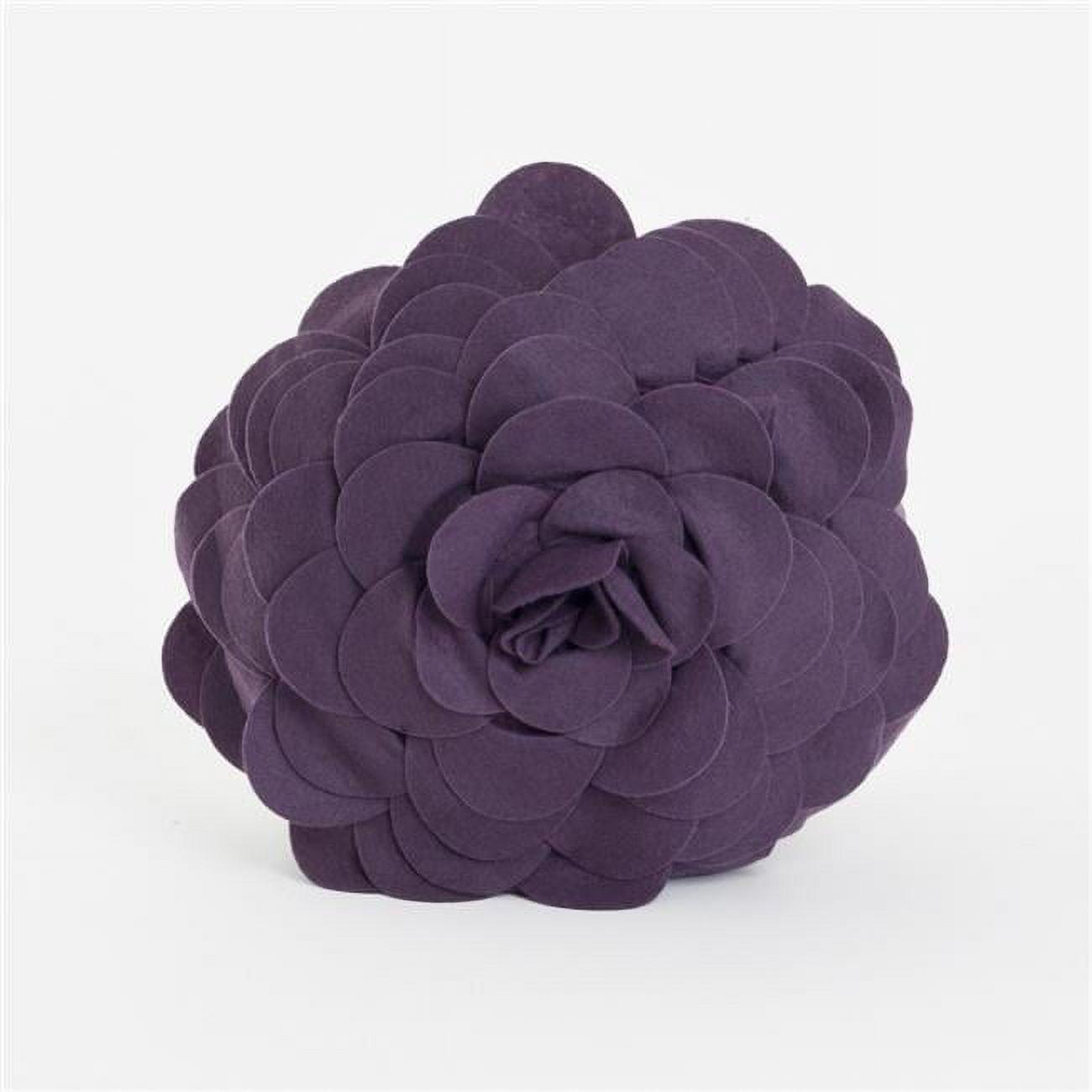 Saro Felt Collection Appliqued Felt Throw Pillow