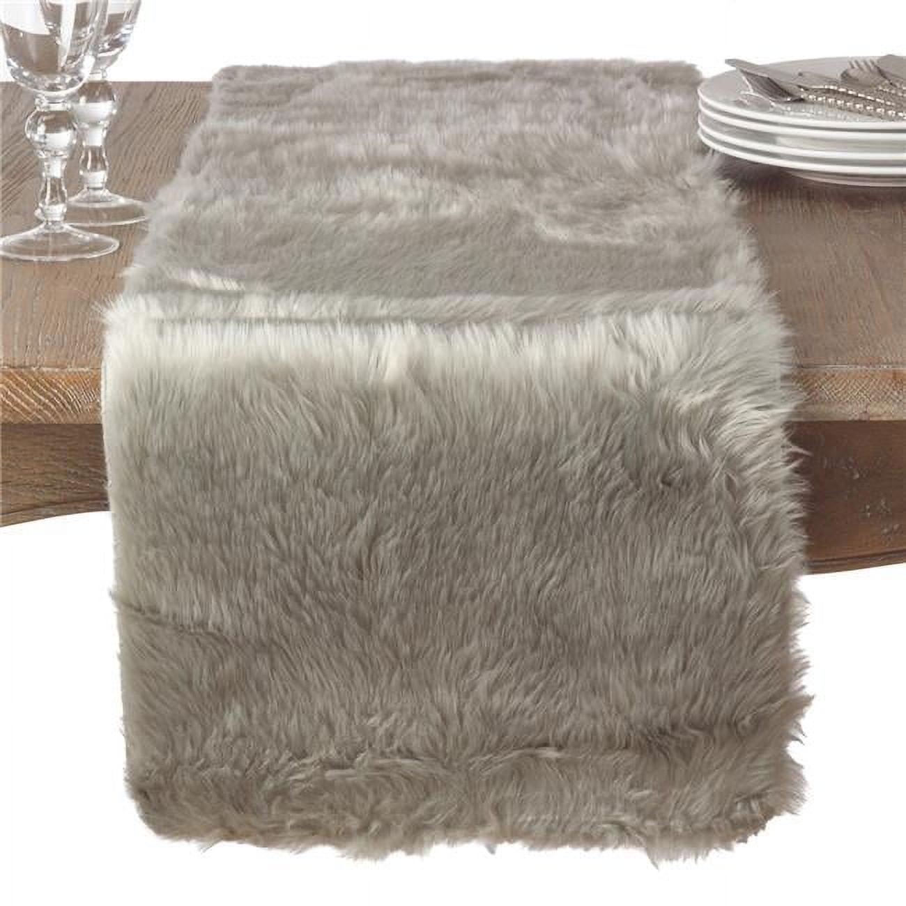 Saro Lifestyle Faux Fur Runner