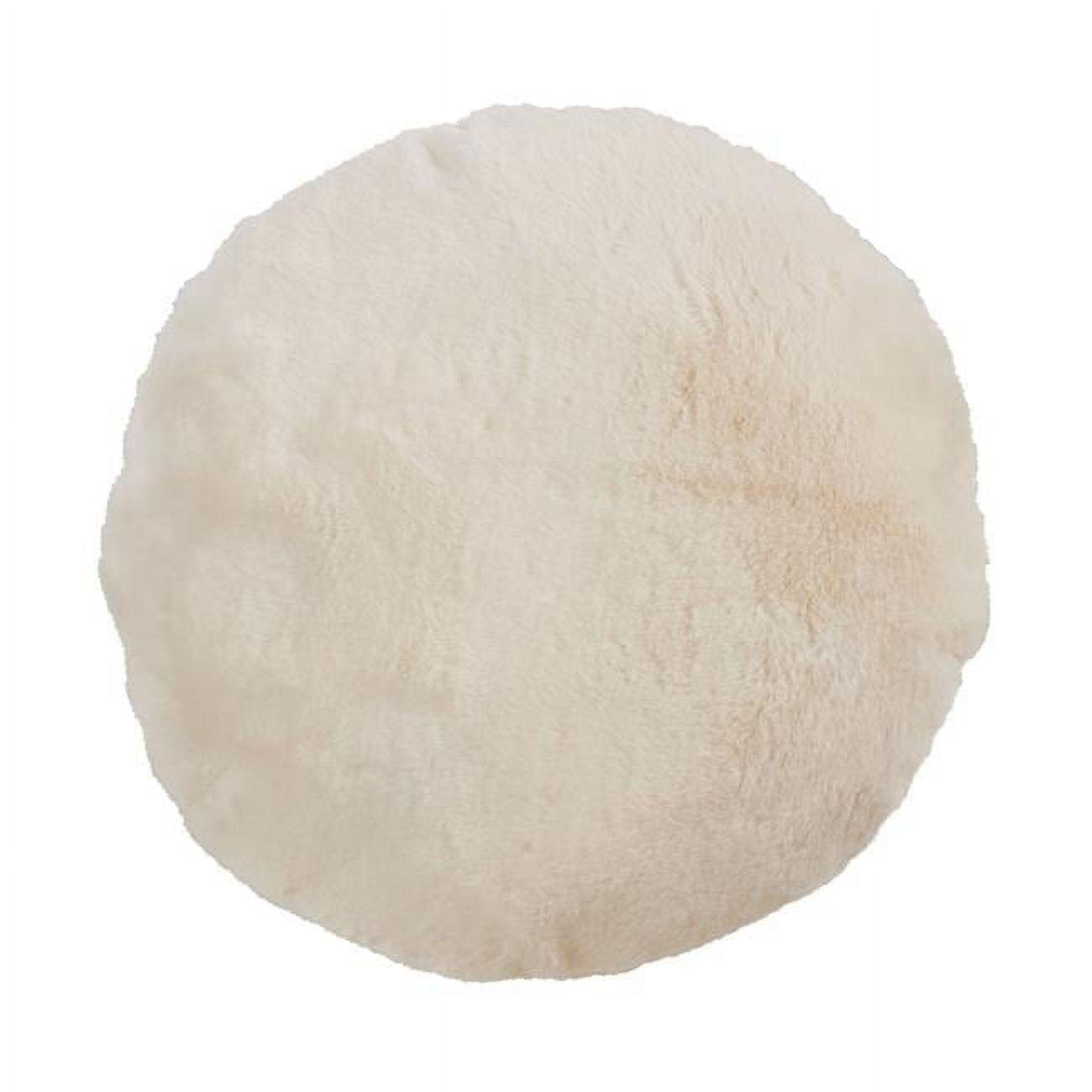 Saro Faux Rabbit Fur Collection Reversible Throw Pillow