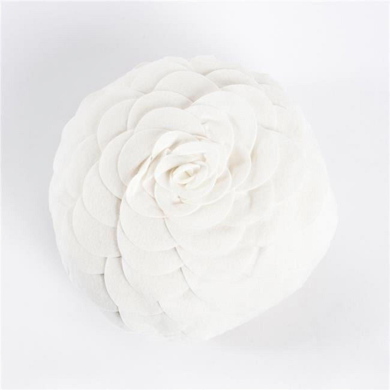 Saro Felt Collection Appliqued Felt Throw Pillow