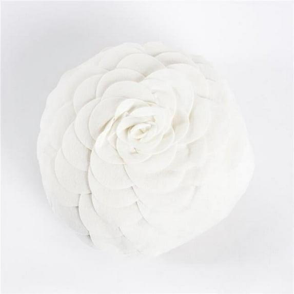 Saro Felt Collection Appliqued Felt Throw Pillow