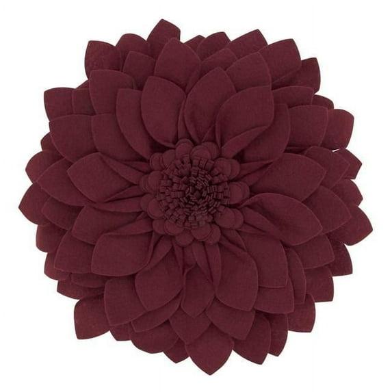 Saro Fleur De Jardin Collection Ruffled Throw Pillow