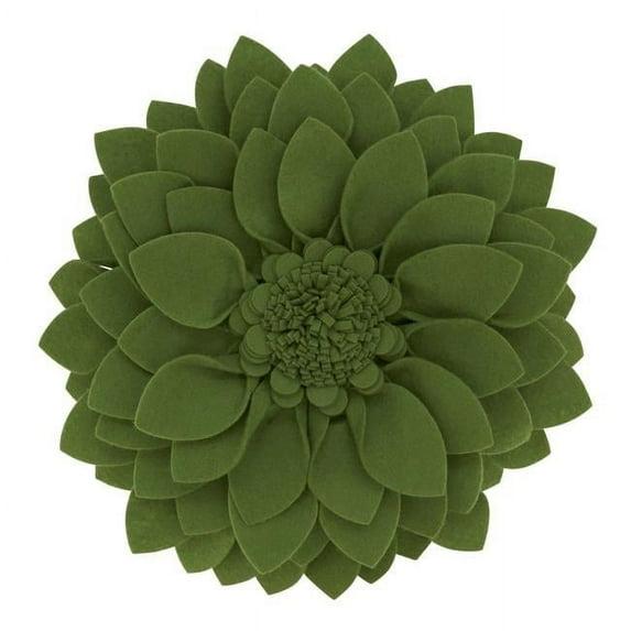 Saro Fleur De Jardin Collection Ruffled Throw Pillow