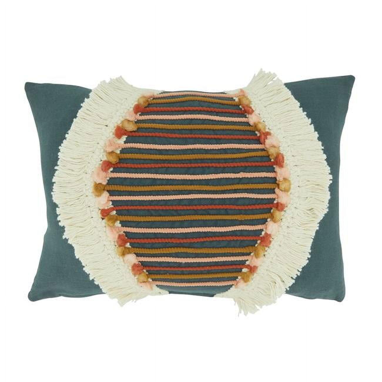 Saro Lifestyle Fringe Lace Poly-Filled Throw Pillow