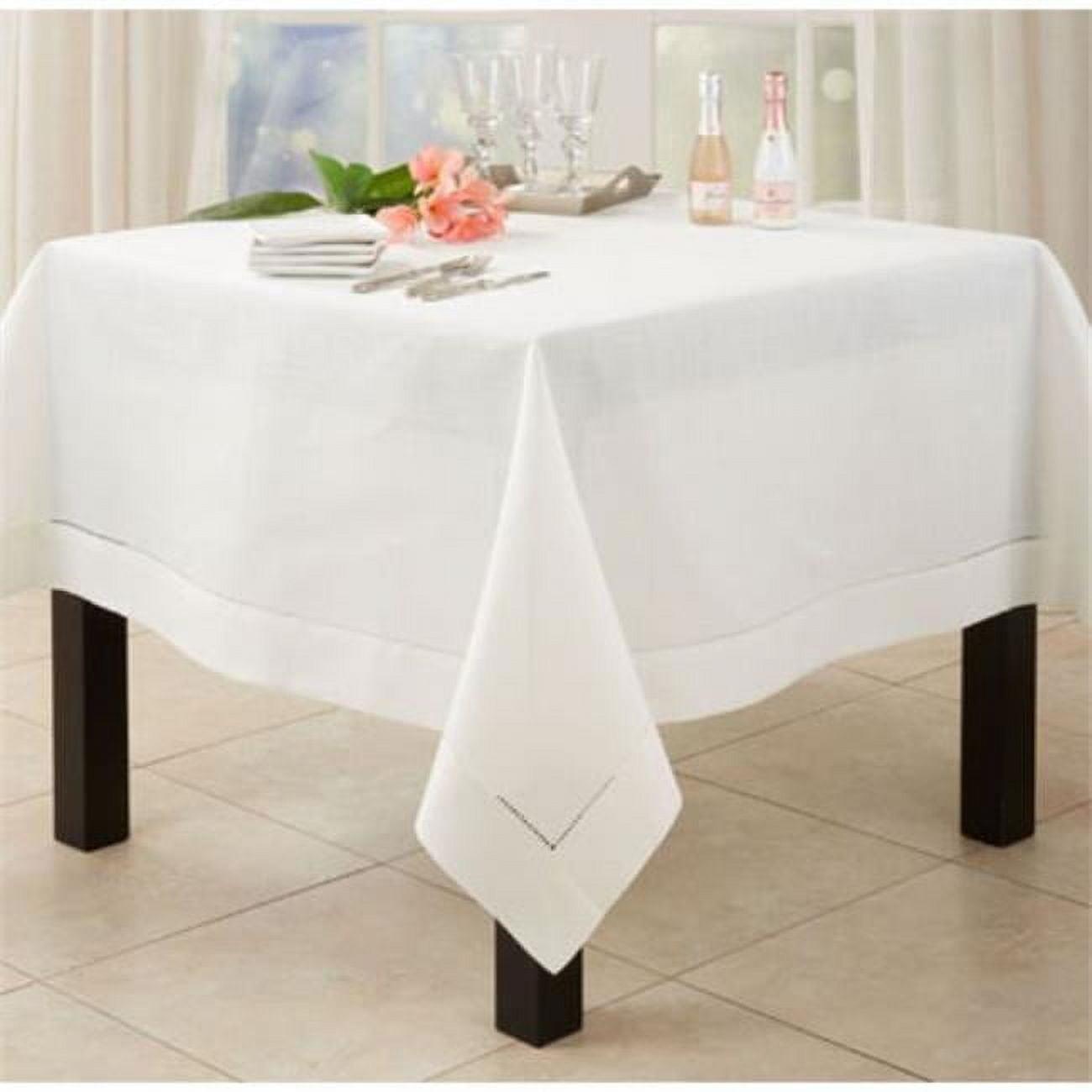 Saro Lifestyle Classic Hemstitch Border Tablecloth