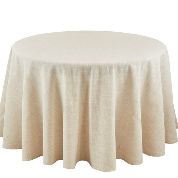 Saro Lifestyle Natural Toscana Tablecloth, Natural, 96" Round