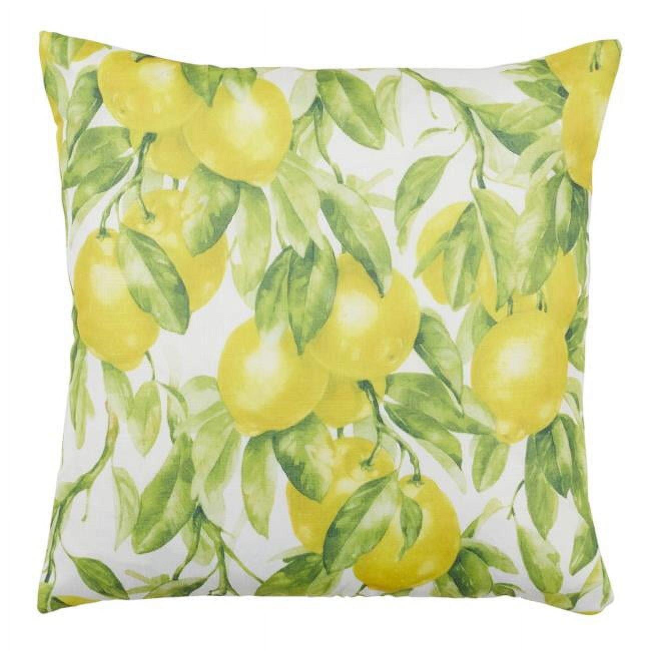 Lemon Print Polyester Euro Decorative Pillow Cover