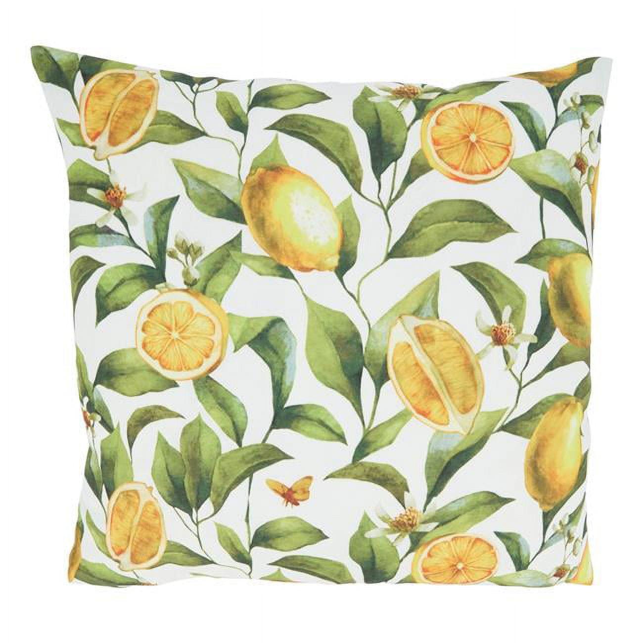 Lemon Design 18" Outdoor Square Throw Pillow