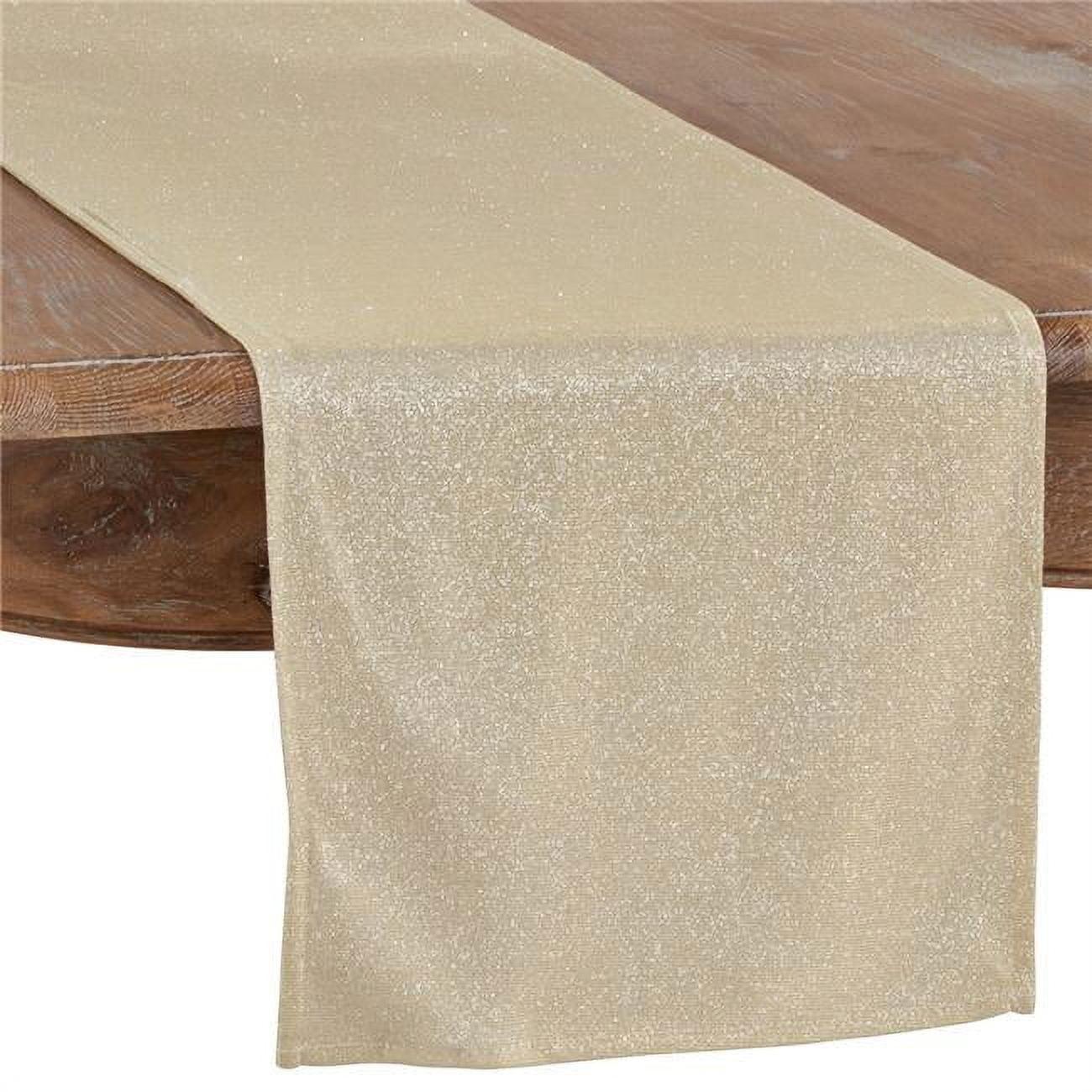 Champagne Shimmering Polyester Table Runner, 12" x 72"