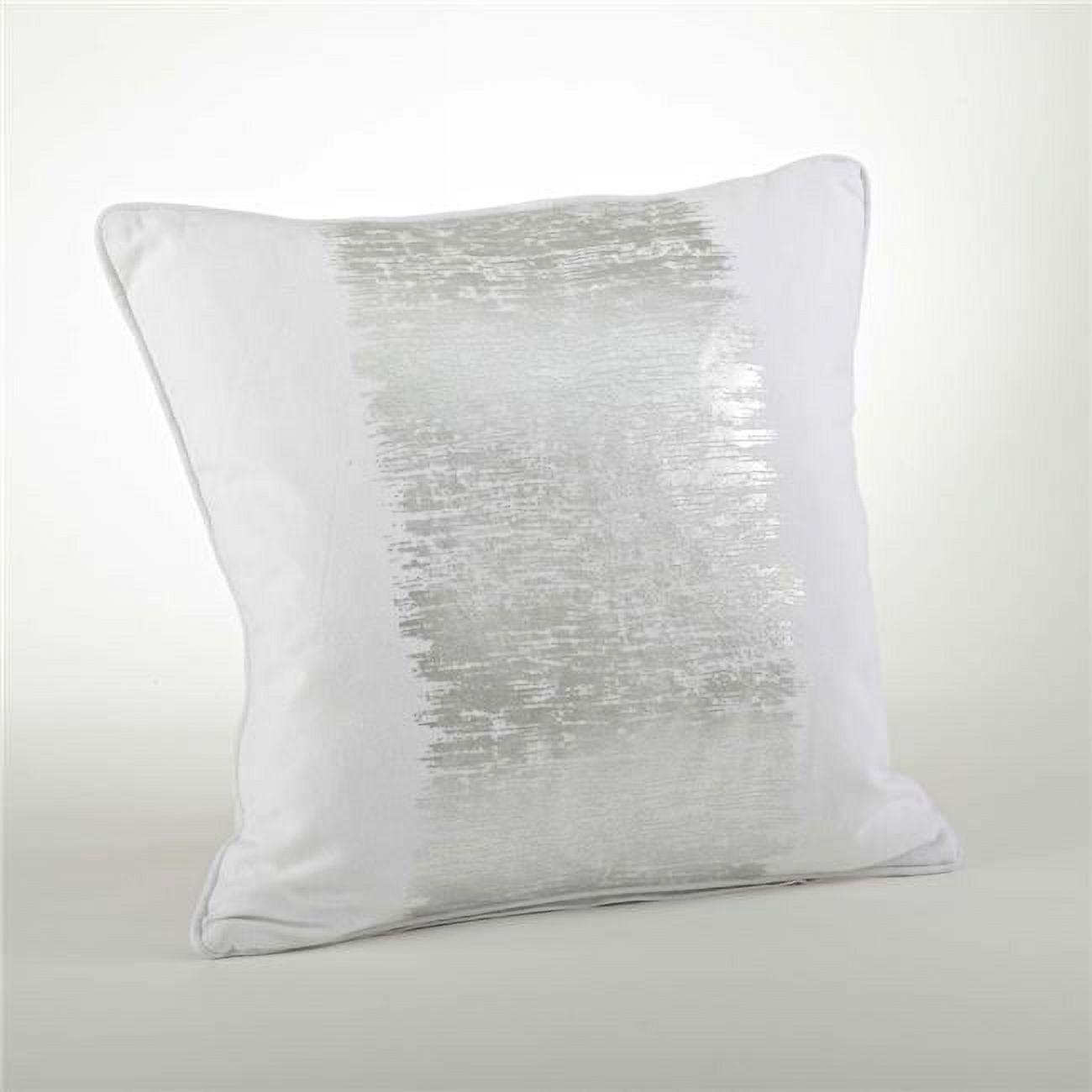 Oversize Down Filled Metallic Banded Design Throw Pillow - Saro Lifestyle