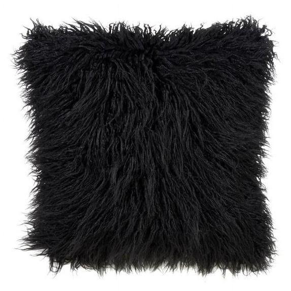 Saro Faux Mongolian Collection Throw Pillow