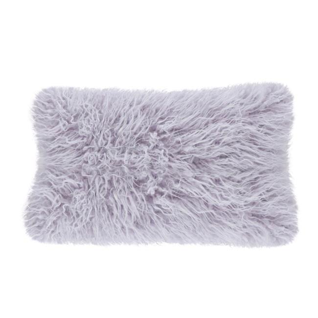Faux Mongolian Collection Faux Fur Lumbar Throw Pillow