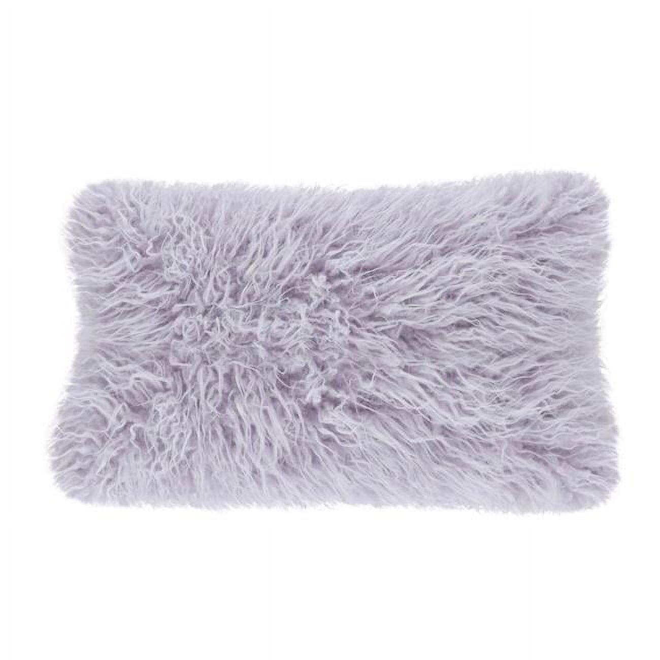 Poly Filled Faux Mongolian Fur Throw Pillow - Saro Lifestyle