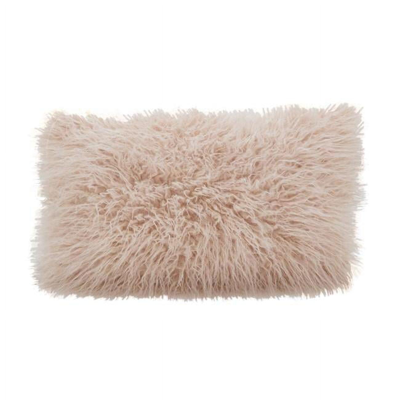 Saro Lifestyle Mongolian Faux Fur Throw Pillow