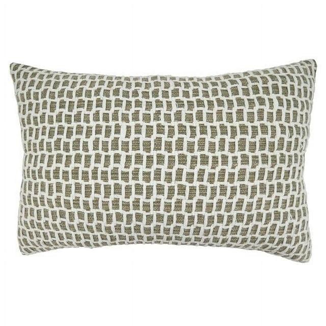 Saro Gina Collection Appliqued Cotton Throw Pillow