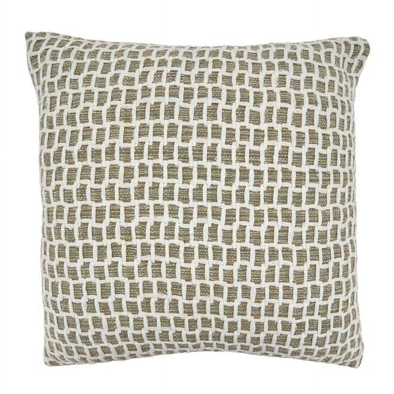 Saro Gina Collection Appliqued Cotton Throw Pillow