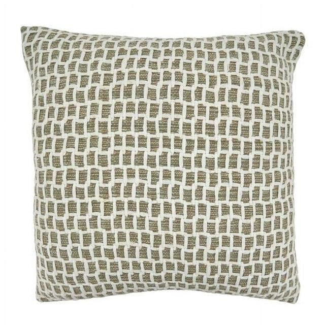 Saro Gina Collection Appliqued Cotton Throw Pillow