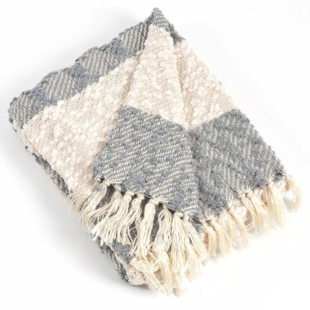 Saro Sevan Collection Hand Woven Throw Blanket