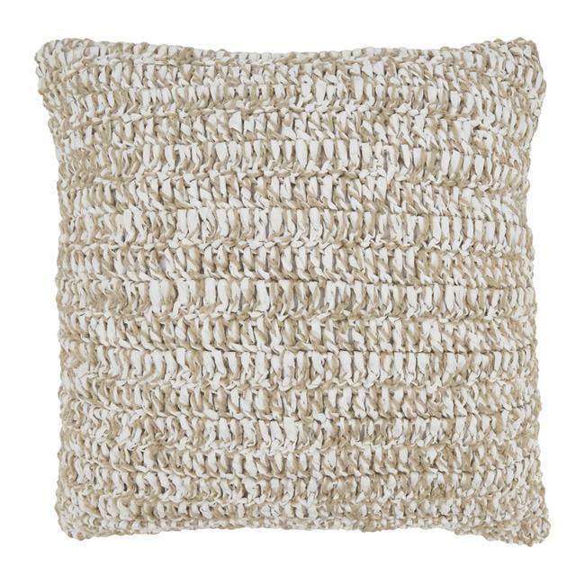 Saro Lifestyle Outdoor Zen Raffia Poly Filled Throw Pillow