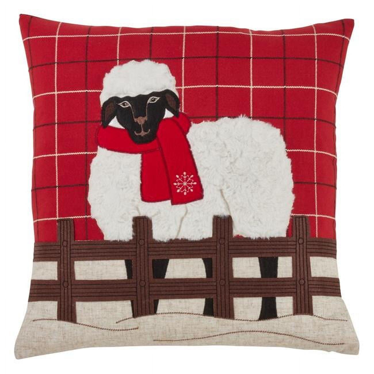 Sheep Plaid Pillow Cover