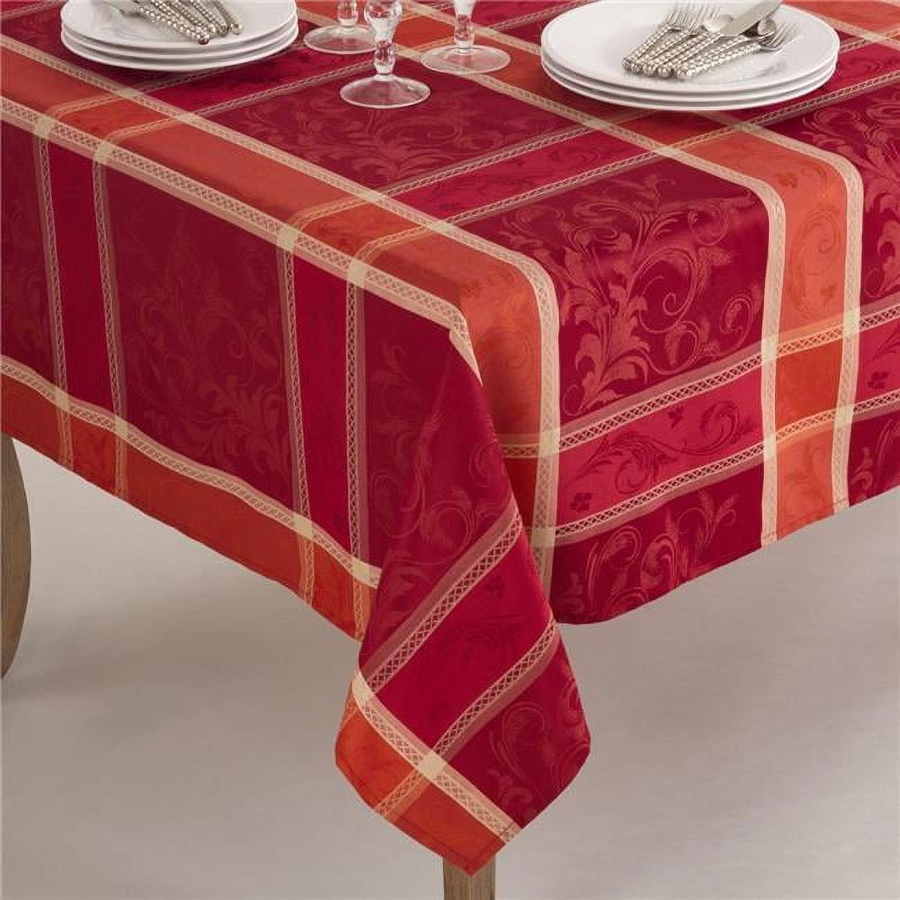 Saro Lifestyle Plaid Design Fall Autumn Season Holiday Tablecloth