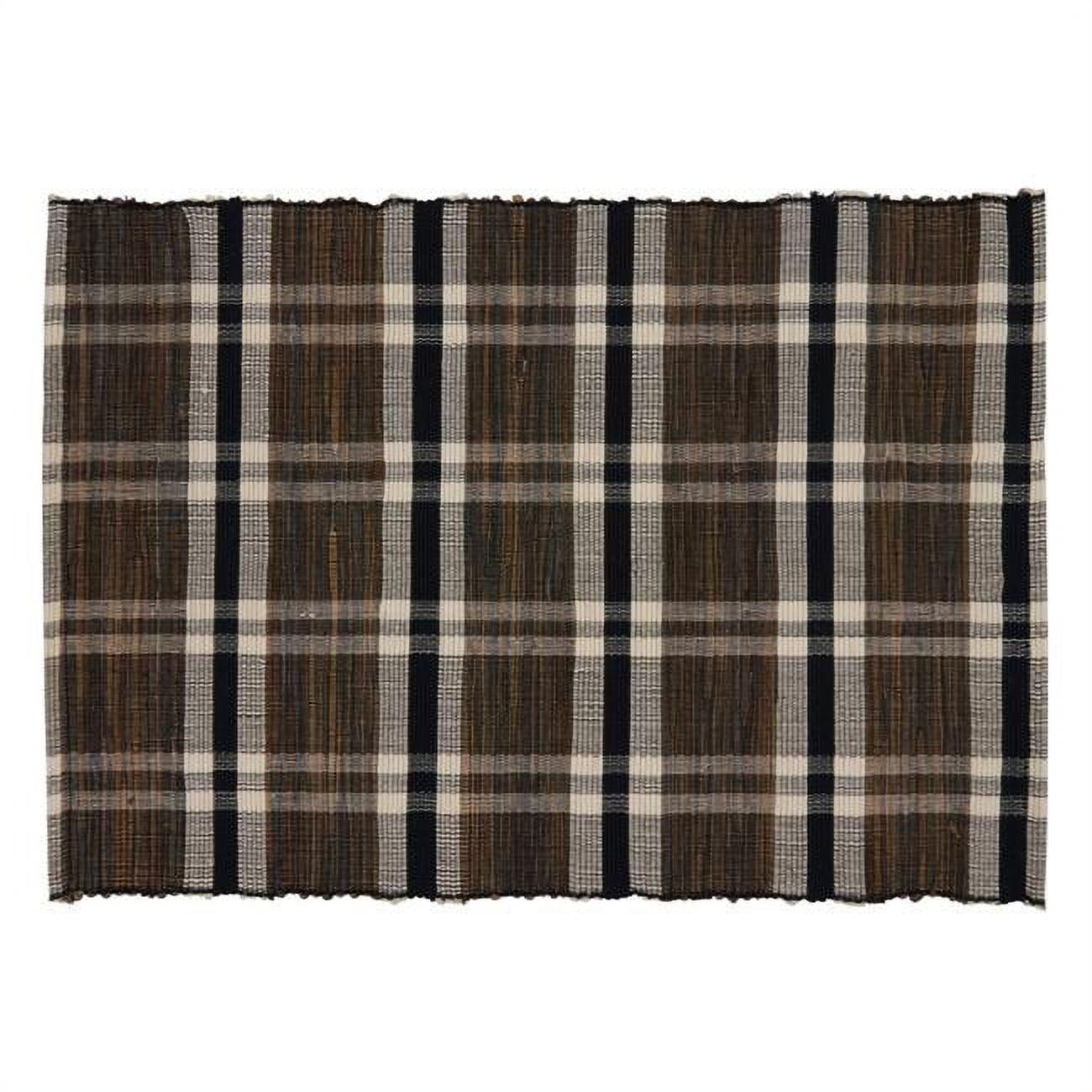 Saro Lifestyle Plaid Woven Water Hyacinth Placemat (Set of 4)